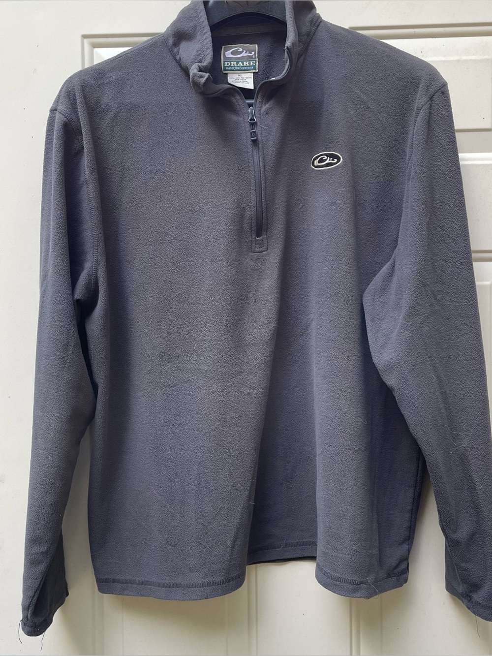Drake Waterfowl Systems gray partial zip lightweight fleece pullover Jacket Men